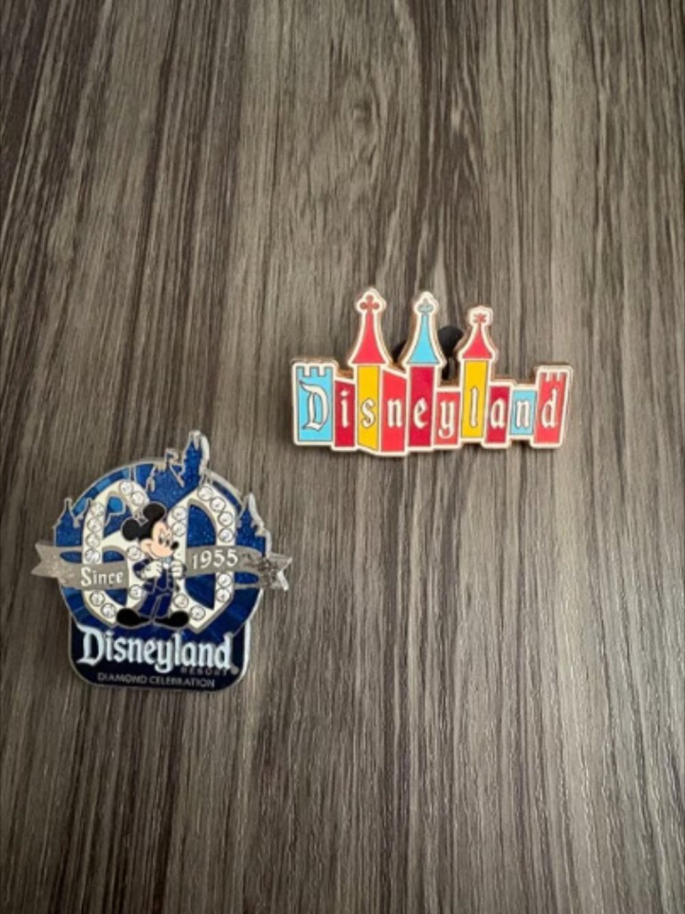 Disney PinDisneyland Diamond Jubilee Pin 2015 And Original Disneyland Sign Pin